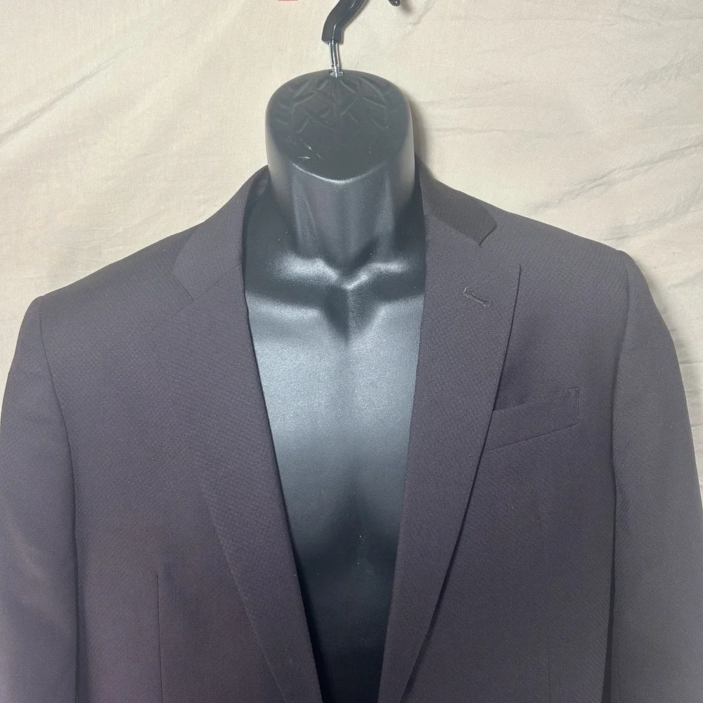 Armani Exchange A|X Blazer‎ Men 40R Dark Burgundy Textured Sport Coat